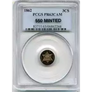 Silver Three Cent Pieces Trimes-1851-1873 (3)