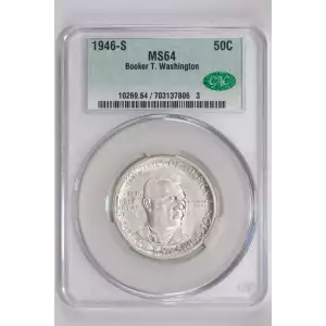 Classic Commemorative Silver--- Booker T. Washington Memorial 1946-1951-Silver- 0.5 Dollar