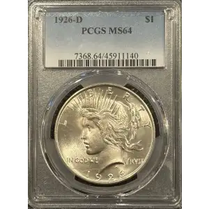 1926-D PEACE DOLLAR PCGS MS64