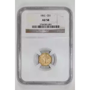 Gold Dollars---Indian Princess Head, Small Head 1854-1856 -Gold- 1 Dollar