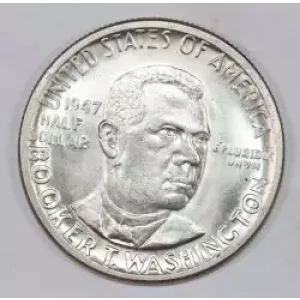 Classic Commemorative Silver--- Booker T. Washington Memorial 1946-1951-Silver- 0.5 Dollar