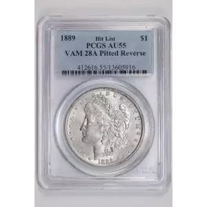 1889 $1 VAM 28A Pitted Reverse Hit List (2)