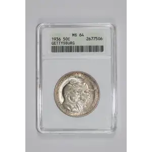 Classic Commemorative Silver--- Battle of Gettysburg Anniversary 1936 -Silver- 0.5 Dollar