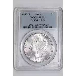 1885-S $1 VAM 6 S/S TOP 100