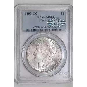 1890-CC $1 Tailbar