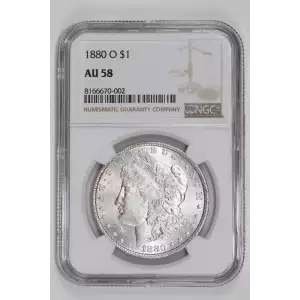 1880-O MORGAN DOLLAR NGC AU58