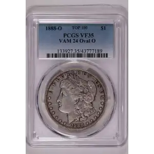 1888-O $1 VAM 24 Oval O