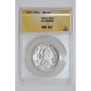 Classic Commemorative Silver--- Alabama Centennial 1921 -Silver- 0.5 Dollar
