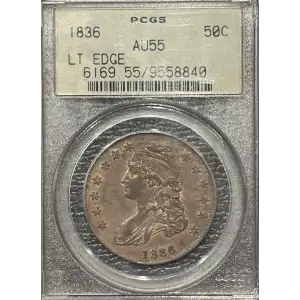 1836 50C Lettered Edge