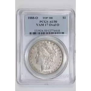 1888-O $1 VAM 17 Oval O TOP 100
