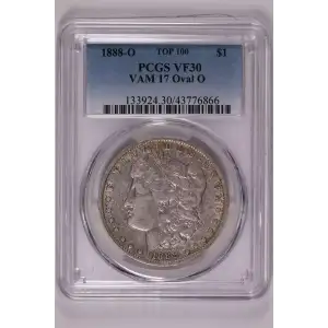 1888-O $1 VAM 17 Oval O