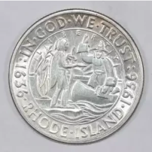 Classic Commemorative Silver--- Providence, Rhode Island, Tercentenary 1936 -Silver- 0.5 Dollar