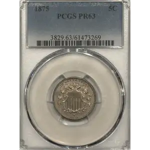 Nickel Five Cent Pieces-Shield 1866-1883