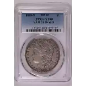 1888-O $1 VAM 21 Oval O