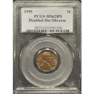 1955 1C Doubled Die Obverse, BN