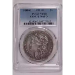 1888-O $1 VAM 21 Oval O