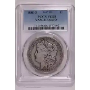 1888-O $1 VAM 21 Oval O