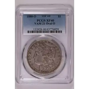 1888-O $1 VAM 21 Oval O