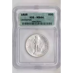 Classic Commemorative Silver--- Lexington - Concord Sesquicentennial 1925 -Silver- 0.5 Dollar