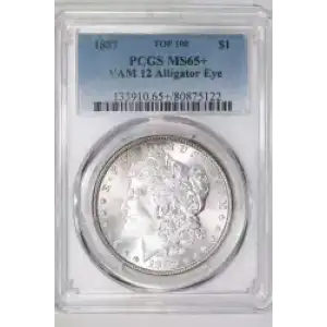 1887 $1 VAM 12 Alligator Eye