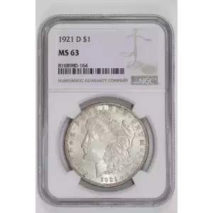 1921-D MORGAN DOLLAR NGC MS63