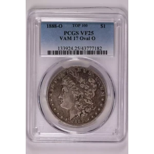 1888-O $1 VAM 17 Oval O