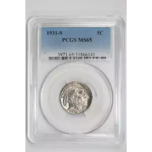 1931-S BUFFALO NICKEL PCGS MS65 (2)