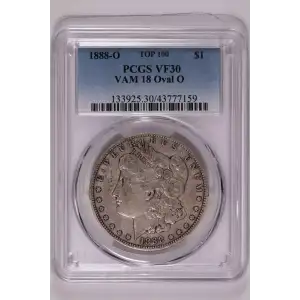 1888-O $1 VAM 18 Oval O