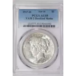 1927-D $1 VAM 2 Doubled Motto