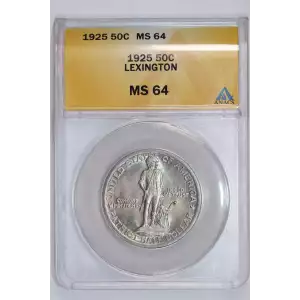 Classic Commemorative Silver--- Lexington - Concord Sesquicentennial 1925 -Silver- 0.5 Dollar