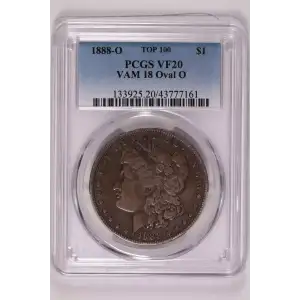 1888-O $1 VAM 18 Oval O