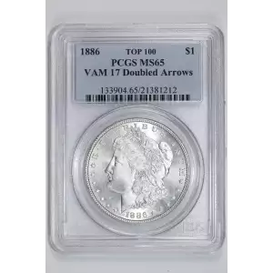 1886 $1 VAM 17 Doubled Arrows TOP 100