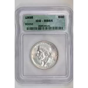 Classic Commemorative Silver--- Daniel Boone Bicentennial 1934-1938-Silver- 0.5 Dollar