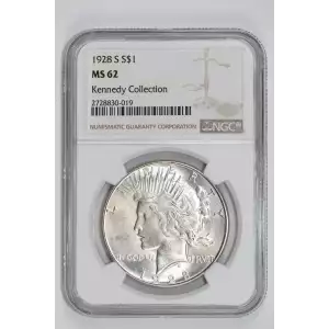 1928-S PEACE DOLLAR NGC MS62 KENNEDY COLLECTION