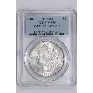 1886 $1 VAM 1A Line in 6 TOP 100