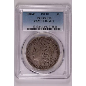 1888-O $1 VAM 17 Oval O