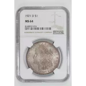 1921-D MORGAN DOLLAR NGC MS64
