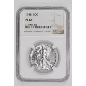 1938 PROOF WALKING LIBERTY HALF DOLLAR NGC PR66 (2)