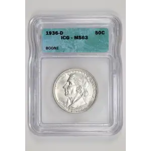 Classic Commemorative Silver--- Daniel Boone Bicentennial 1934-1938-Silver- 0.5 Dollar