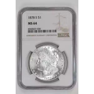 1878-S MORGAN DOLLAR NGC MS64