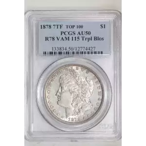 1878 7TF $1 R78 VAM 115 Trpl Blos