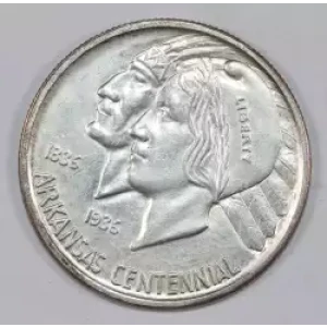 Classic Commemorative Silver--- Arkansas Centennial 1935-1939-Silver- 0.5 Dollar