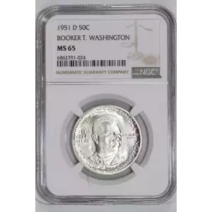 Classic Commemorative Silver--- Booker T. Washington Memorial 1946-1951-Silver- 0.5 Dollar