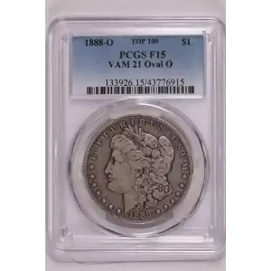 1888-O $1 VAM 21 Oval O