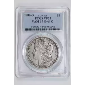 1888-O $1 VAM 17 Oval O TOP 100