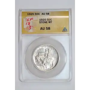 Classic Commemorative Silver--- Stone Mountain Memorial 1925 -Silver- 0.5 Dollar