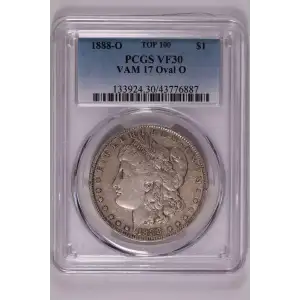 1888-O $1 VAM 17 Oval O
