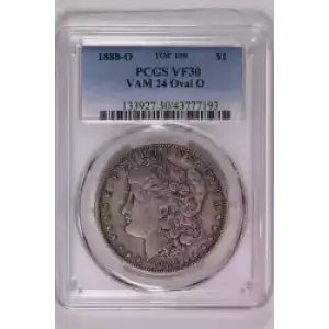 1888-O $1 VAM 24 Oval O