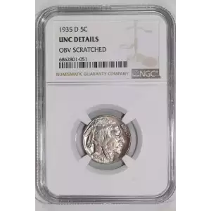 Nickel Five Cent Pieces-Indian Head or Buffalo