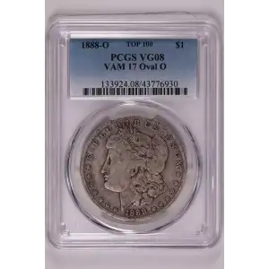 1888-O $1 VAM 17 Oval O